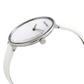  Shop Authentic Calvin Klein Rise White Grey Dial White Leather Strap Watch for Women - K7A231L6 - Luxxuri