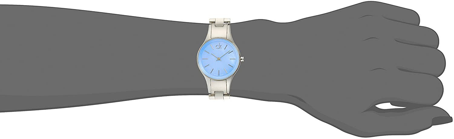  Shop Authentic Calvin Klein Simplicity Blue Dial Silver Steel Strap Watch for Women - K432314N - Luxxuri