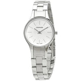  Shop Authentic Calvin Klein Simplicity White Dial Silver Steel Strap Watch for Women - K4323185 - Luxxuri
