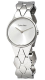  Shop Authentic Calvin Klein Snake Silver Dial Silver Steel Strap Watch For Women - K6E23146 - Luxxuri