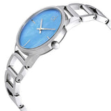  Shop Authentic Calvin Klein Stately Blue Mother of Pearl Dial Silver Steel Strap Watch for Women - K3G2312N - Luxxuri