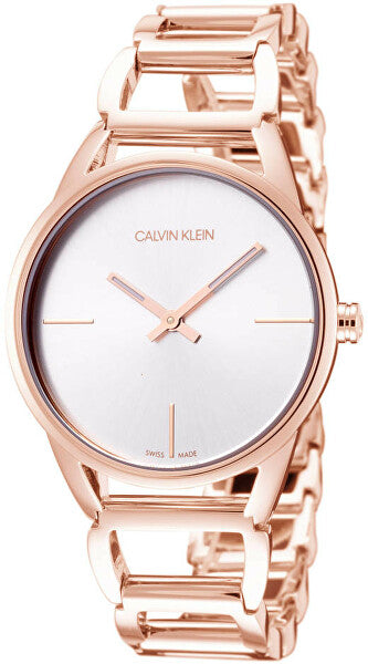  Shop Authentic Calvin Klein Stately White Dial Rose Gold Steel Strap Watch for Women - K3G23626 - Luxxuri