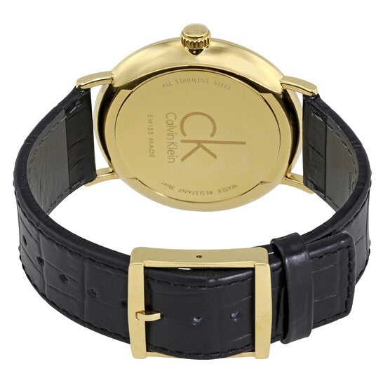  Shop Authentic Calvin Klein Surround Silver Dial Black Leather Strap Watch for Men - K3W215C6 - Luxxuri