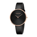  Shop Authentic Calvin Klein Full Moon Black Dial Black Leather Strap Watch for Women - K8Y236C1 - Luxxuri