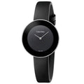  Shop Authentic Calvin Klein Chic Black Dial Black Leather Strap Watch for Women - K7N23CB1 - Luxxuri