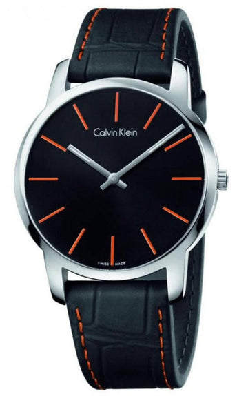  Shop Authentic Calvin Klein City Black Dial Black Leather Strap Watch for Men - K2G211C1 - Luxxuri