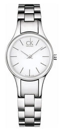  Shop Authentic Calvin Klein Simplicity White Dial Silver Steel Strap Watch for Women - K4323126 - Luxxuri
