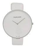  Shop Authentic Calvin Klein Full Moon White Dial White Leather Strap Watch for Women - K8Y231L6 - Luxxuri