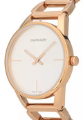  Shop Authentic Calvin Klein Stately White Dial Rose Gold Steel Strap Watch for Women - K3G23626 - Luxxuri