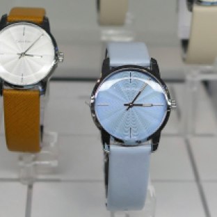  Shop Authentic Calvin Klein City Blue Dial Blue Leather Strap Watch for Women - K2G231VN - Luxxuri