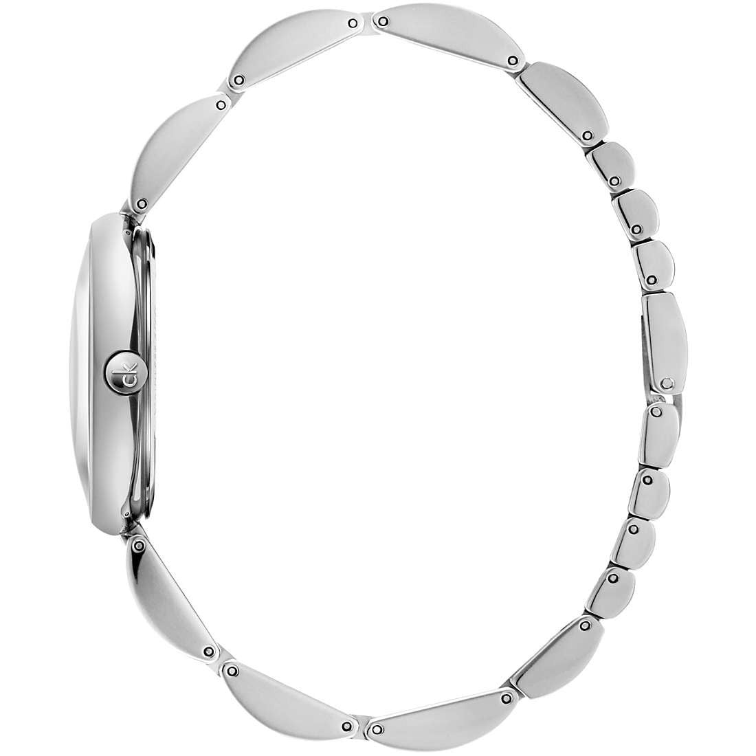  Shop Authentic Calvin Klein Wavy Black Dial Silver Steel Strap Watch for Women - K9U23141 - Luxxuri