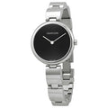  Shop Authentic Calvin Klein Wavy Black Dial Silver Steel Strap Watch for Women - K9U23141 - Luxxuri