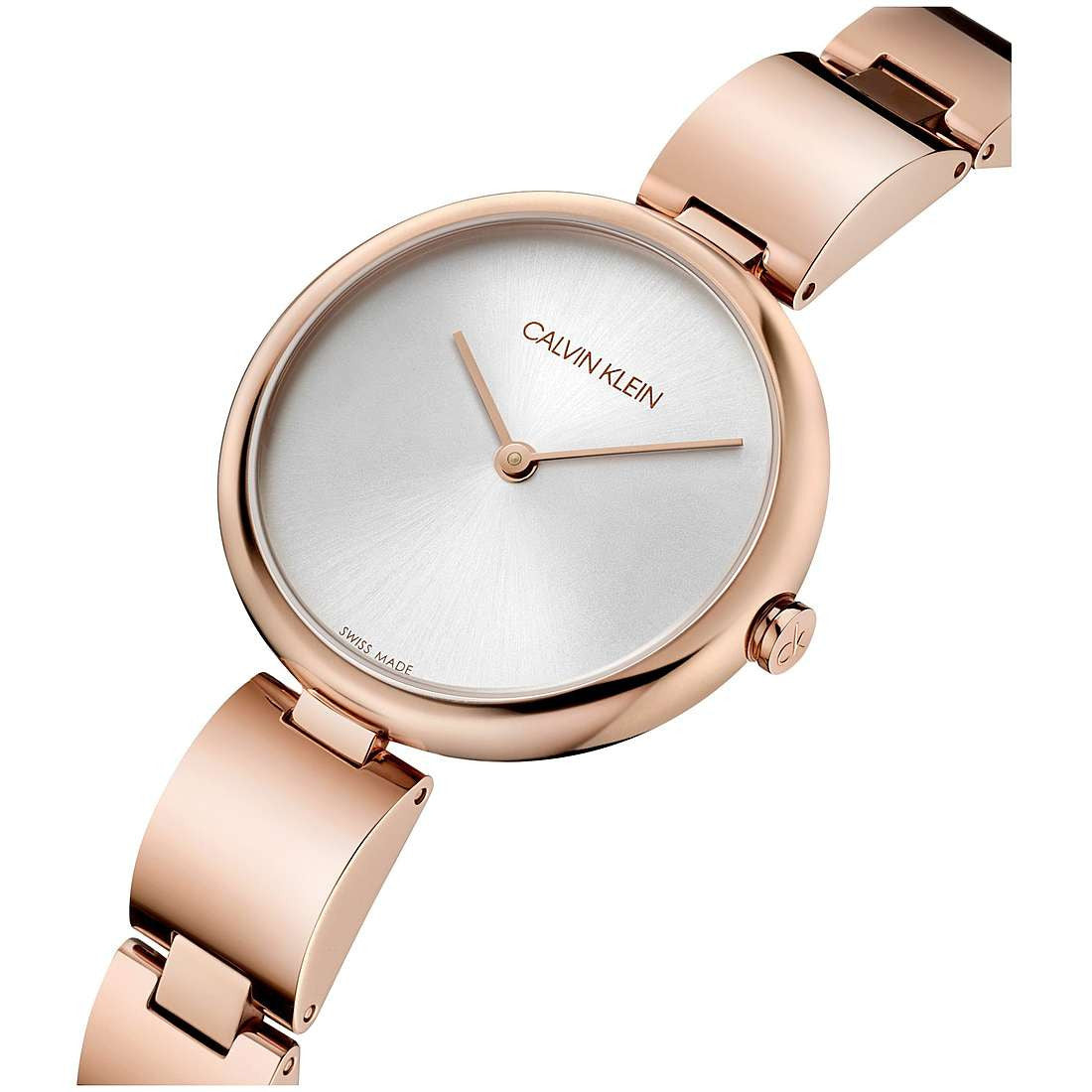  Shop Authentic Calvin Klein Authentic White Dial Rose Gold Steel Strap Watch for Women - K8G23646 - Luxxuri