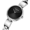  Shop Authentic Calvin Klein Wavy Black Dial Silver Steel Strap Watch for Women - K9U23141 - Luxxuri