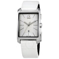  Shop Authentic Calvin Klein Window White Dial White Leather Strap Watch for Women - K2M23120 - Luxxuri
