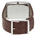  Shop Authentic Calvin Klein Window Silver Dial Brown Leather Strap Watch for Men - K2M21126 - Luxxuri