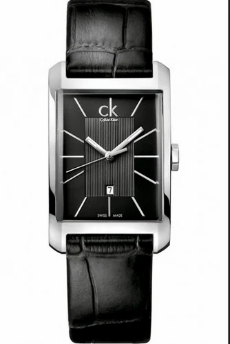  Shop Authentic Calvin Klein Window Black Dial Black Leather Strap Watch for Men - K2M23107 - Luxxuri