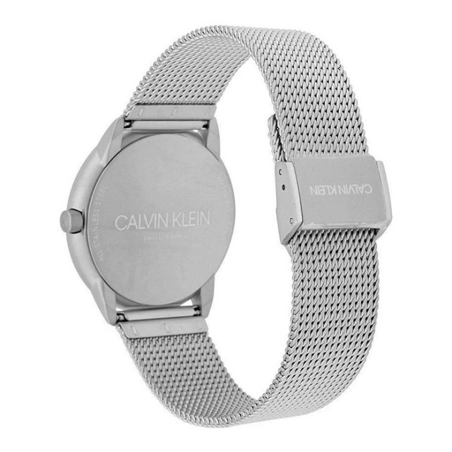  Shop Authentic Calvin Klein Minimal White Dial Silver Mesh Bracelet Watch for Women - K3M52152 - Luxxuri