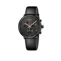 Shop Authentic Calvin Klein High Noon Black Dial Black Leather Strap Watch for Men - K8M274CB - Luxxuri