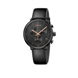  Shop Authentic Calvin Klein High Noon Black Dial Black Leather Strap Watch for Men - K8M274CB - Luxxuri