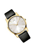  Shop Authentic Calvin Klein City Silver Dial Black Leather Strap Watch For Women - K2G23520 - Luxxuri