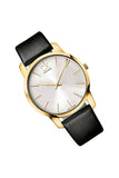  Shop Authentic Calvin Klein City Silver Dial Black Leather Strap Watch for Men - K2G21520 - Luxxuri