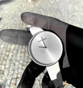  Shop Authentic Calvin Klein Full Moon White Dial White Leather Strap Watch for Women - K8Y231L6 - Luxxuri
