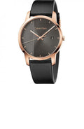  Shop Authentic Calvin Klein City Quartz Grey Dial Black Leather Strap Watch for Men - K2G2G6C3 - Luxxuri
