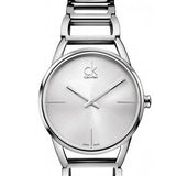  Shop Authentic Calvin Klein Stately White Dial Silver Steel Strap Watch for Women - K3G23126 - Luxxuri
