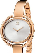  Shop Authentic Calvin Klein Impetuos Silver Dial Rose Gold Steel Strap Watch for Women - K4F2N616 - Luxxuri