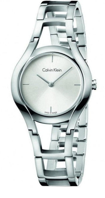  Shop Authentic Calvin Klein Class White Dial Silver Steel Strap Watch for Women - K6R23126 - Luxxuri
