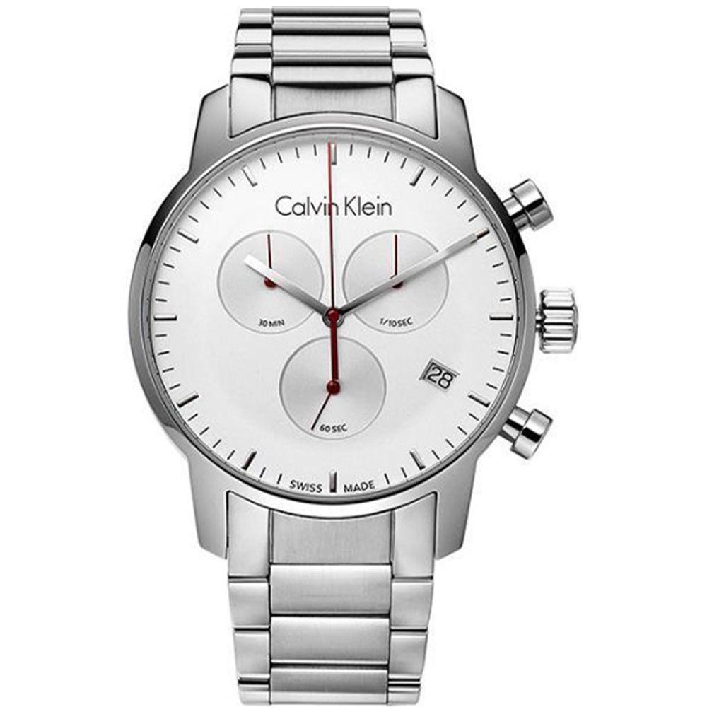  Shop Authentic Calvin Klein City Chronograph White Dial Silver Steel Strap Watch for Men - K2G271Z6 - Luxxuri