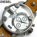  Shop Authentic Diesel SBA Dual Time Chronograph White Dial Brown Leather Strap Watch For Men - DZ7269 - Luxxuri