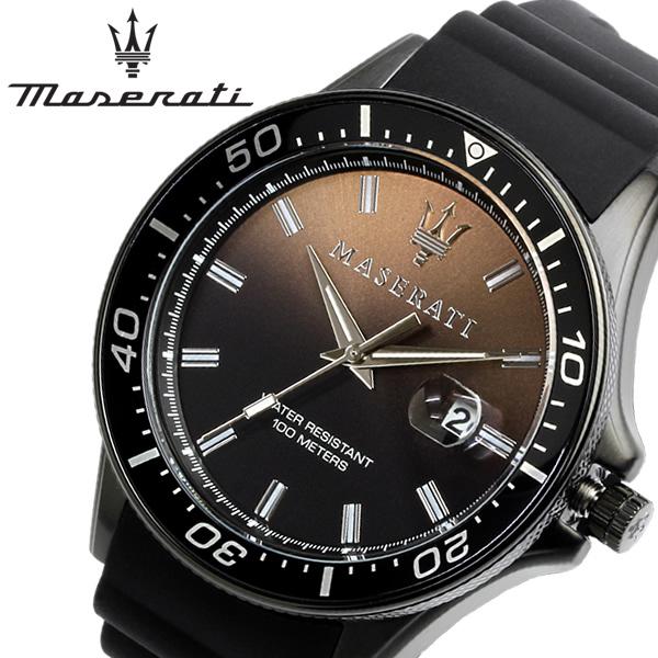 Maserati SFIDA Quartz Black Dial Black Rubber Strap Watch For Men - R8851140001