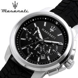  Shop Authentic Maserati Successo Chronoraph Black Dial Black Silicon Strap Watch For Men - R8871621014 - Luxxuri