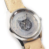  Shop Authentic Gucci G Timeless Automatic Mother of Pearl Dial Brown Leather Strap Watch For Women - YA1264112 - Luxxuri