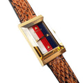  Shop Authentic Gucci G-Frame Mother of Pearl Dial Brown Leather Snakeskin Strap Watch For Women - YA147402 - Luxxuri