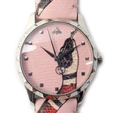  Shop Authentic Gucci G Timeless Pink Dial Pink Leather Strap Watch For Women - YA1264083 - Luxxuri