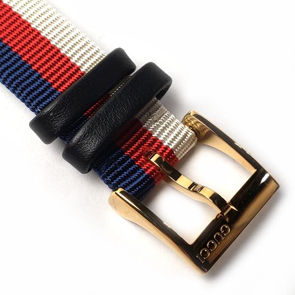  Shop Authentic Gucci G-Frame Mother of Pearl Dial White Blue Red Nylon Strap Watch For Women - YA147405 - Luxxuri