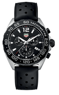 Tag Heuer Formula 1 Black Dial Black Leather Strap Watch for Men - CAZ1010.FT8024
