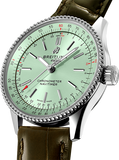 Shop Authentic Breitling Navitimer Automatic 35 Green Dial Green Leather Strap Watch for Women - A17395361L1P1 - Luxxuri
