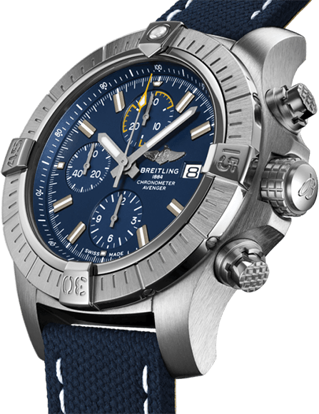  Shop Authentic Breitling Avenger Chronograph 45mm Blue Dial Blue Calfskin Strap Watch for Men - A13317101C1X2 - Luxxuri