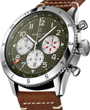  Shop Authentic Breitling Super Avi B04 Chronograph GMT 46 Curtiss Warhawk Green Dial Brown Leather Strap Watch for Men - AB04452A1L1X1 - Luxxuri