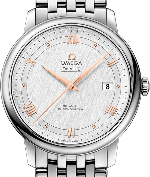 Omega De Ville Prestige Co Axial Silver Dial Silver Steel Strap Watch for Men - 424.10.40.20.02.004