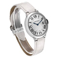  Shop Authentic Cartier Ballon Bleu de Cartier Silver Dial White Leather Strap Watch for Women - W6920087 - Luxxuri