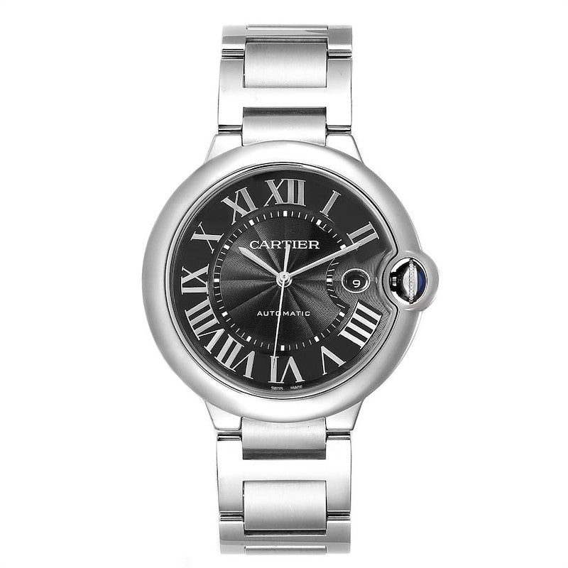  Shop Authentic Cartier Ballon Bleu de Cartier Black Dial Silver Steel Strap Watch for Men - W6920042 - Luxxuri