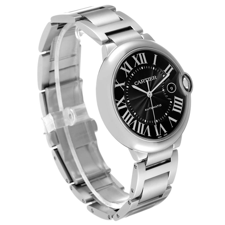  Shop Authentic Cartier Ballon Bleu de Cartier Black Dial Silver Steel Strap Watch for Men - W6920042 - Luxxuri