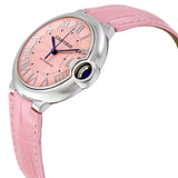  Shop Authentic Cartier Ballon Bleu De Cartier Pink Dial Pink Leather Strap Watch for Women - WSBB0007 - Luxxuri