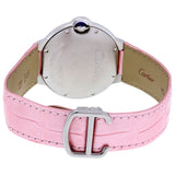  Shop Authentic Cartier Ballon Bleu De Cartier Pink Dial Pink Leather Strap Watch for Women - WSBB0007 - Luxxuri