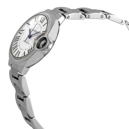  Shop Authentic Cartier Ballon Bleu De Cartier Silver Dial Silver Steel Strap Watch for Women - WSBB0044 - Luxxuri